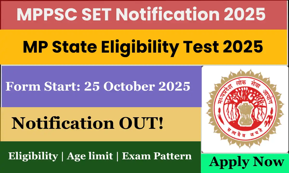 MPPSC SET Notification 2025